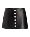 Khaite Jaxon Button-front Crepe Mini Skirt In Black