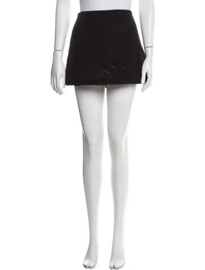 Pre-owned Khaite Mini Skirt In Black