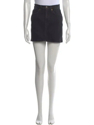 Pre-owned Khaite Mini Skirt In Black