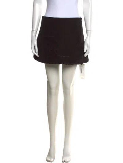 Pre-owned Khaite Mini Skirt In Black
