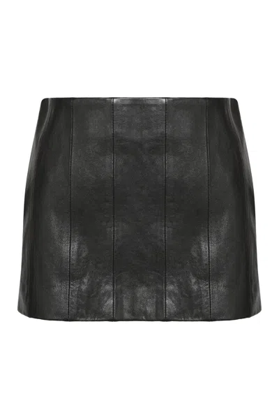 Khaite Mini Skirt In Black