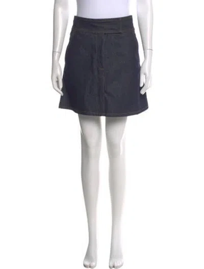 Pre-owned Khaite Mini Skirt In Blue