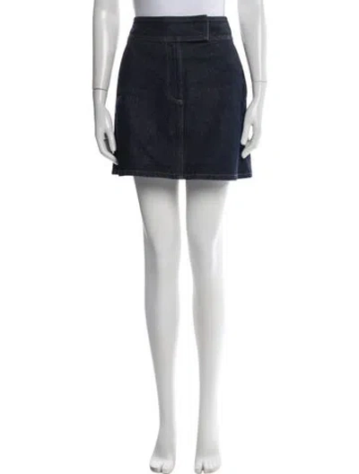 Pre-owned Khaite Mini Skirt In Blue