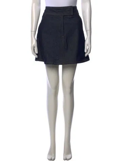 Pre-owned Khaite Mini Skirt In Blue