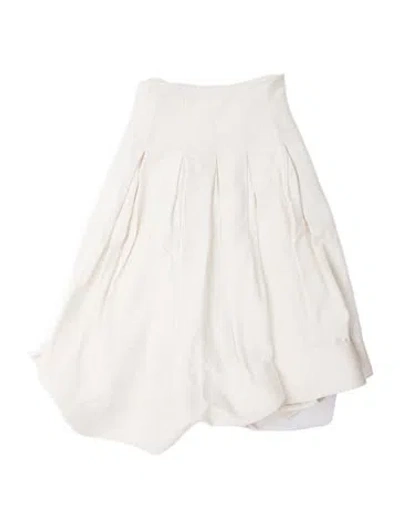 Pre-owned Khaite Mini Skirt In White