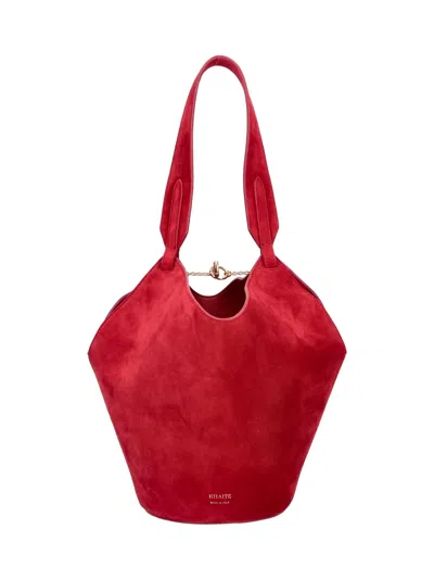 Khaite Mini Tote Bag Lotus In Red
