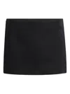 Khaite Jett Wool And Silk Miniskirt In Black
