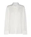 Khaite Pointed-collar Cotton Shirt In White