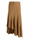 Khaite Miranda Ssymmetric Skirt In Brown