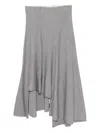 Khaite Miranda Wool Midi Skirt In Gray