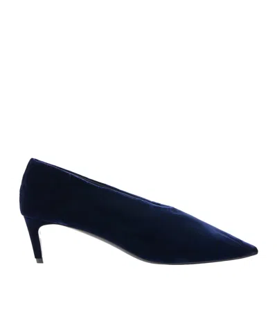 Khaite Miriam 50 Velvet Pumps In Blue