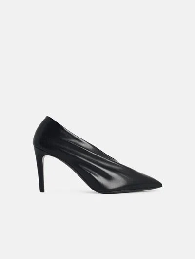 Khaite 'miriam 85' Black Leather Pumps