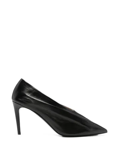 Khaite Miriam Leather Heeled Pumps In Black