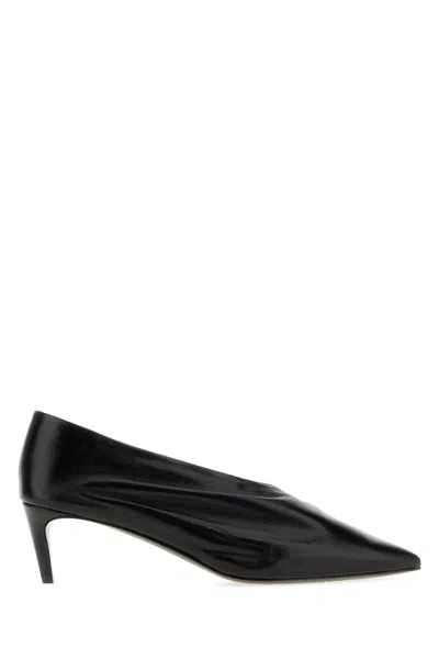 Khaite Miriam Leather Pumps With 5 Cm Heel In Blue