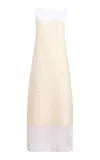 Khaite Miriele Woven-inlay Organza Maxi Dress In Ivory