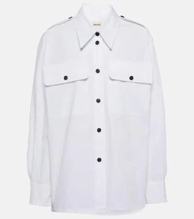Khaite Woman Shirt White Size 6 Cotton