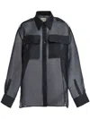 Khaite Missa Sheer Silk Collared Top In Black