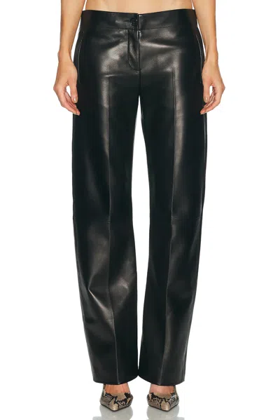 Khaite Mita Leather Pant In Black