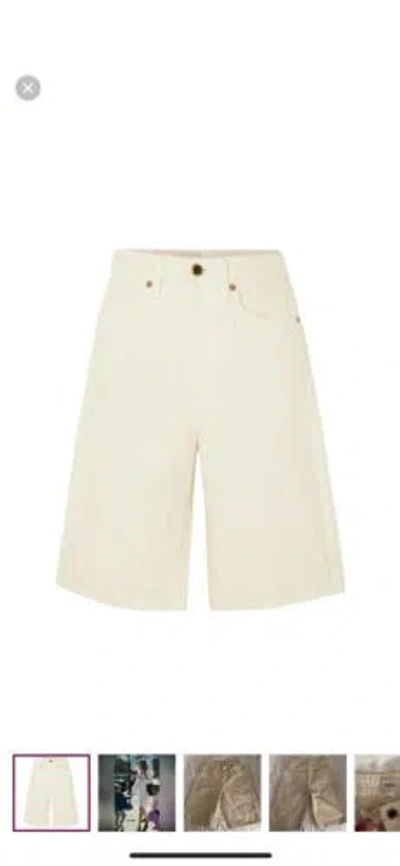 Pre-owned Khaite Mitch Short In Cream In White