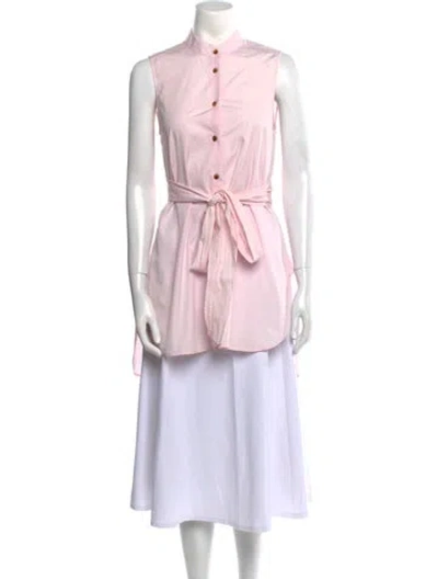 Pre-owned Khaite Mock Neck Sleeveless Tunic In Pink