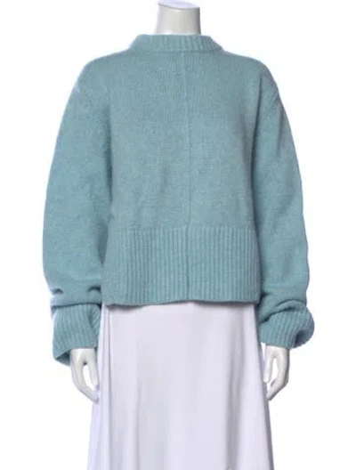 Pre-owned Khaite Mock Neck Sweater In Blue