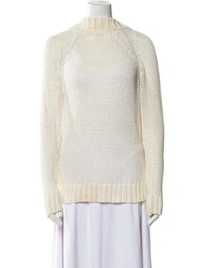 Pre-owned Khaite Mock Neck Sweater In Neutral