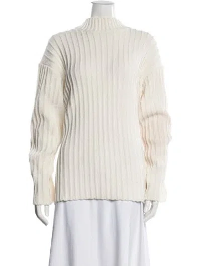 Pre-owned Khaite Mock Neck Sweater In Neutrals