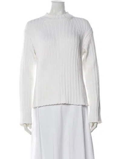 Pre-owned Khaite Mock Neck Sweater W/ Tags In White