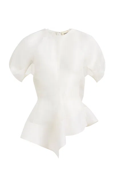 Khaite Rumi Silk Organza Top In White