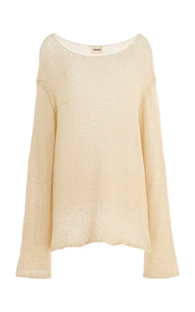 KHAITE KHAITE DAVET SILK-BLEND KNIT TOP