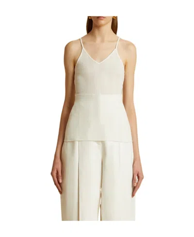 KHAITE KHAITE SLEEVELESS V-NECK TOP