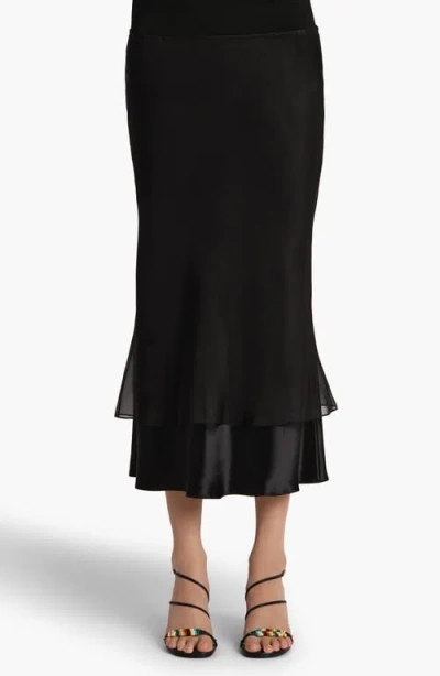 KHAITE KHAITE MONINA LAYERED EFFECT SKIRT