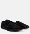 Khaite Monroe Calf Hair Loafers In Black