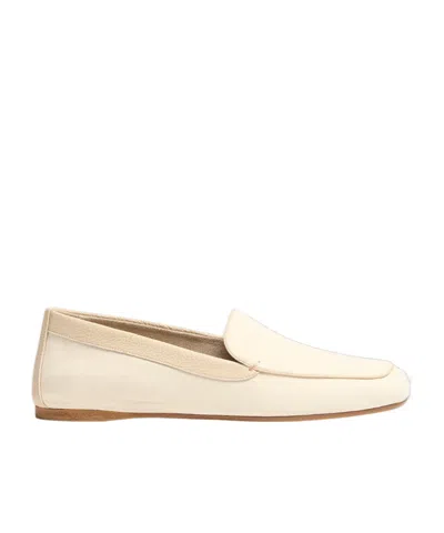 Khaite Monroe Calf Leather  Canvas Loafers