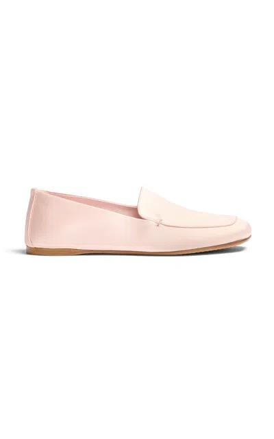 Khaite Monroe Satin Loafers In Pink