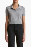 Khaite Shrunken Jo Cashmere Top In Mercury
