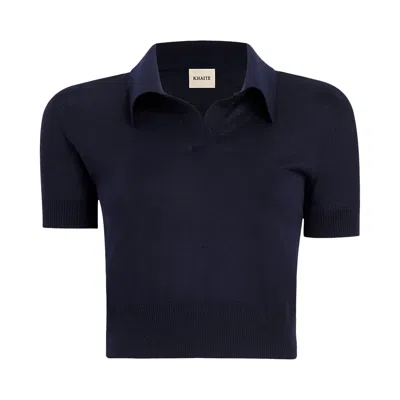 Pre-owned Khaite Morgane Top 'midnight Navy' | Blue | Women's Size S