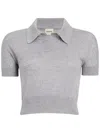 Khaite Morgane Poloshirt In Grey