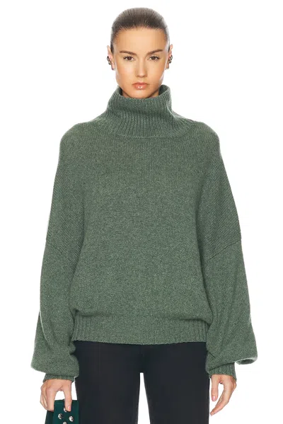 Khaite Morris Cashmere Sweater In Eucalyptus