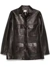 Khaite Morsson Leather Single-breasted Jacket In Black