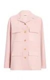 Khaite Morsson Button-up Jacket In Pink