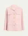 Khaite Morsson Button-up Jacket In Soft Pink