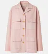 Khaite Morsson Button-up Jacket In Soft Pink