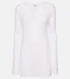 Khaite Morton Ribbed-knit Top In White