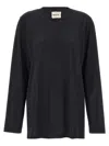 Khaite Round Collar And Long-sleeved T-shirt In Black