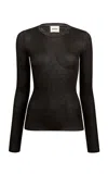 Khaite Mosi Long-sleeve Silk Top