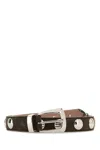 Khaite Mud Suede Benny Belt In Brown