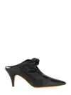 Khaite Rowan Leather Mules In Black