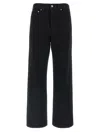 Khaite Bacall Low Rise Straight Jeans In Black