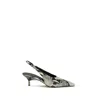 Khaite Bella 55 Python Print Leather Slingback Pumps In Animal Print